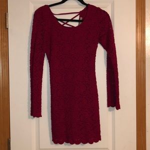 Low Back, Long Sleeve Dress